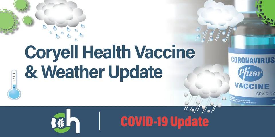 Coryell Health Vaccine & Weather Update