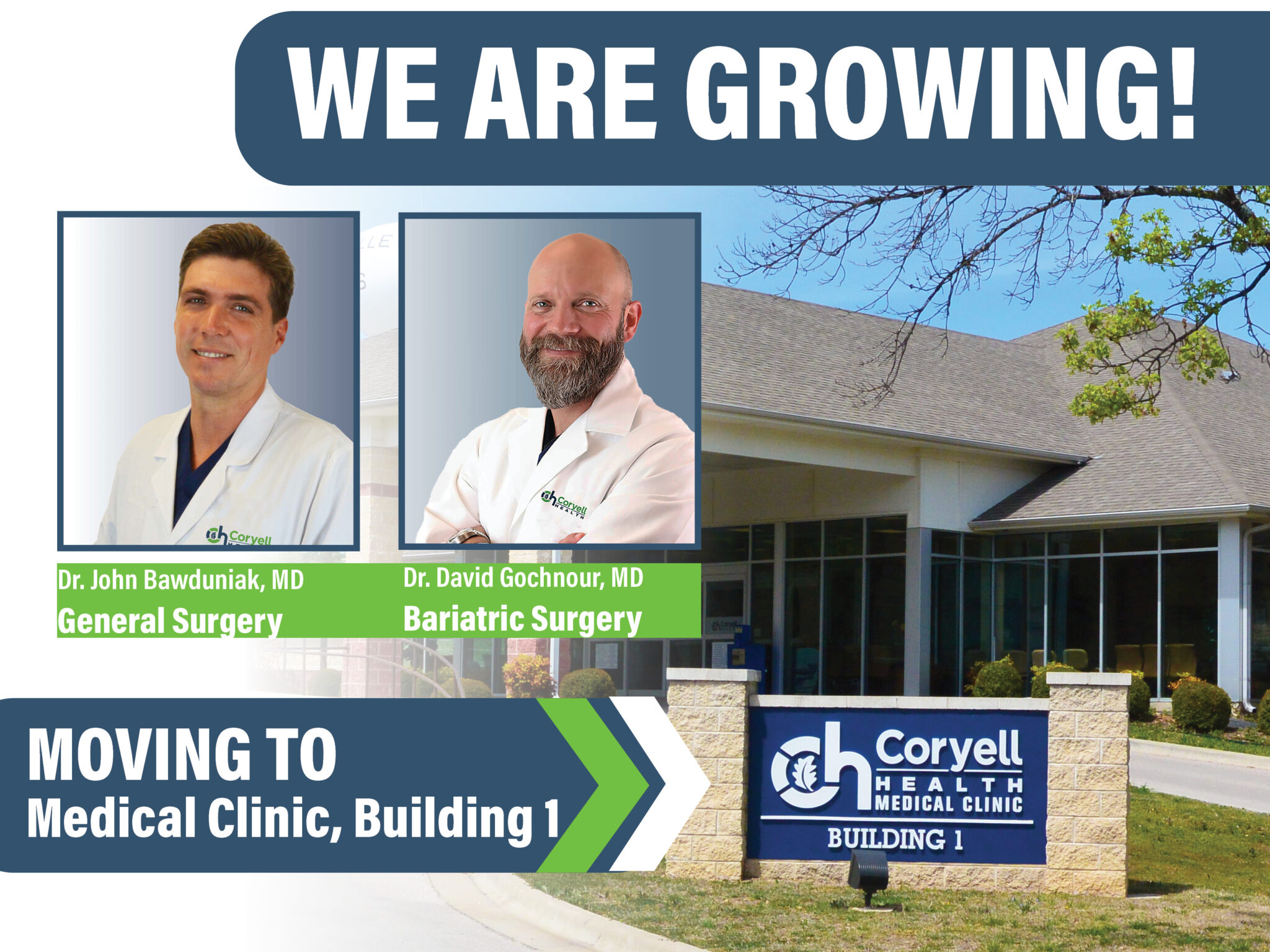 General And Bariatric Surgery Clinics Move To Building 1 Coryell Health 4599